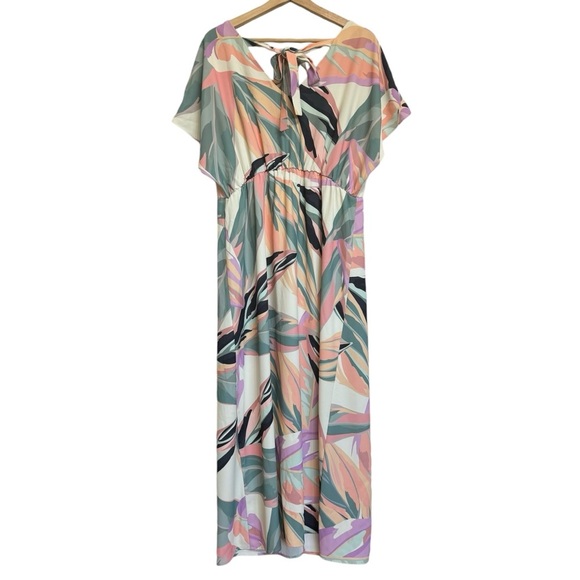 Label Rail x WhatSmitaFound Button Front Printed Multicolor Maxi Dress Size 12 - Picture 8 of 13